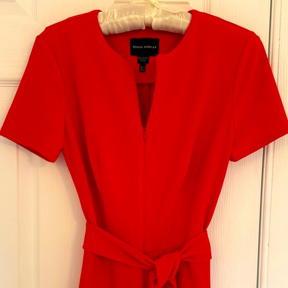 Donna Morgan Red Jumpsuit
